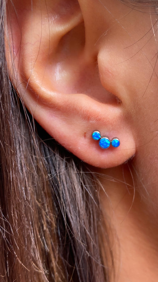 Piercing Nacre bleu